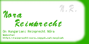 nora reinprecht business card